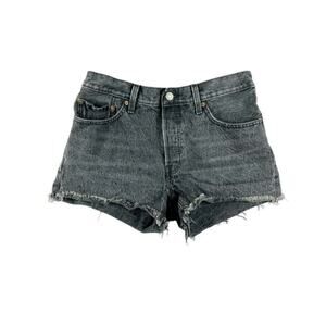 Levi's 501 Black Gray Denim Jean Shorts 28 27